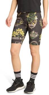 adidas X Farm Bike Shorts Korte Broeken Dames - Zwart - Maat 32 - Katoen Jersey Black