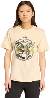adidas X Farm Graphic T-shirt T-shirts Dames - Beige - Maat 38 - Katoen Jersey