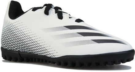 adidas X GHOSTED.4 TURF VOETBALSCHOENEN (TF) Kids Wit Zwart Zilver - 37 1/3