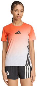 adidas XPR Pro T-Shirt Dames wit/oranje - S