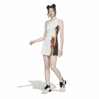 adidas Y-3 Wow Jurk Dames-Crème,Veelkleurig - L