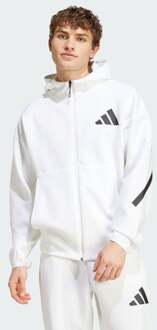 adidas Z.n.e. Full-zip Hooded Track Jassen Heren - Wit - Maat XL - Poly Mesh White
