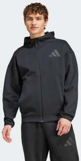 adidas Z.n.e. Full-zip Hooded Track Jassen Heren - Zwart - Maat XXL - Poly Mesh Black