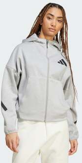 adidas Z.n.e. Full-zip Hoodies Dames - Grijs - Maat 32/XXS - Poly Mesh Grey