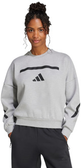 adidas Z.n.e. Sweatshirts Dames - Grijs - Maat 34 - Poly Mesh Grey