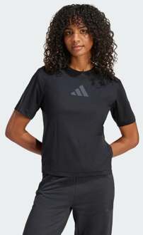 adidas Z.n.e. T-shirts Dames - Zwart - Maat 36/S - Katoen Jersey Black