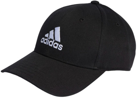 adidas Zwarte Katoenen Twill Baseballpet Adidas , Black , Unisex - ONE Size