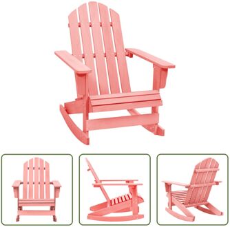 Adirondack schommelstoel - hout - roze - 70x91.5x92cm - draagvermogen 110kg