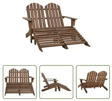 Adirondack Stoel Bruin - Massief Vurenhout - 119.5 x 147.5 x 89.5 cm - 110 kg Draagvermogen