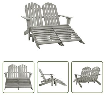 Adirondack stoel grijs - massief vurenhout - 119.5 x 147.5 x 89.5 cm