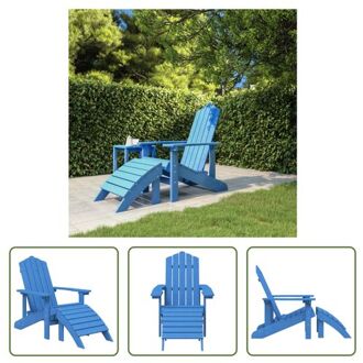 Adirondack tuinstoel - aquablauw - HDPE - 73 x 83 x 92 cm - onderhoudsarm