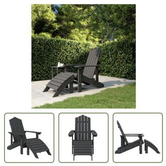 Adirondack Tuinstoel - HDPE- Antraciet - 73x83x92 cm Grijs