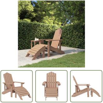 Adirondack Tuinstoel - HDPE - Bruin - 73x83x92 cm - Lange levensduur