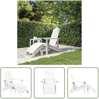 Adirondack tuinstoel - HDPE - Wit - 73x83x92 cm - Onderhoudsarm - Lange levensduur