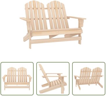 Adirondack tuinstoel - Massief vurenhout - 119.5 x 85.5 x 89.5 cm - Ergonomisch design Bruin