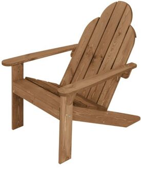 Adirondack tuinstoel van massief hout weerbestendig belastbaar tot 120 kg bruin van dennenhout ML design