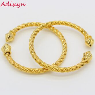 Adixyn Dubai Armband & Bangles Voor Vrouwen Goud Kleur Sieraden Ethiopische/Afrikaanse Party Accessoires