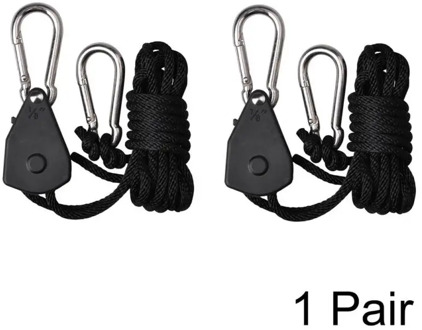 Adjustable 1 Pair 2 PCS 1/8 Inch Nylon Rope Ratchet Yoyo Hangers Light Hanging Kit for LED Grow Light Grow Tent Room