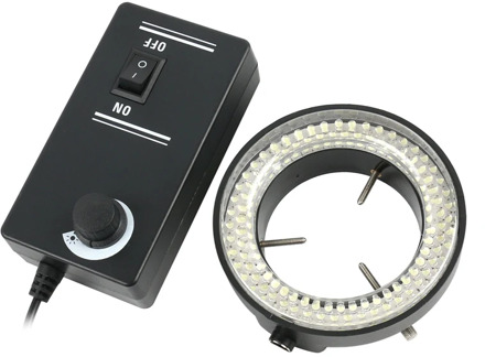 Adjustable 144 LED Ring Light Lamp 6500K 90V-240V For Industrial Stereo Microscope Trinocular Microscope Digital Video Camera