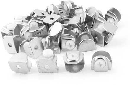 Adjustable 5-9mm Thickness Glass Shelf Bracket Clamp Holder Support 40 Pieces