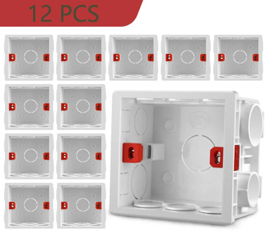 Adjustable 86 Switch socket Box,Mount Back Box Plasterboad 50mm Depth Wall Switch Wall Socket Mounting Cassette BOX Screw Set