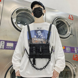 Adjustable Chest bag Vest Hip Hop Streetwear Crossbody bag Functional Tactical Harness Chest Rig Kanye West Waist Pack Chest Bag