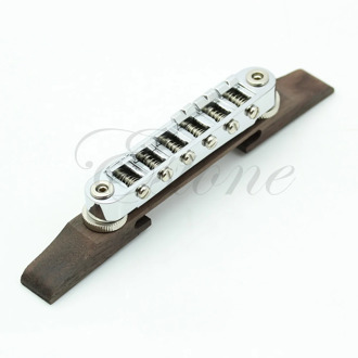 Adjustable Chrome Rosewood Bridge Roller Saddles For Les Paul Jazz Guitar
