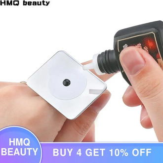 Adjustable Glue Ring Stainless Steel Finger Ring Adhesive Eyelash Extension Pallet Holder Makeup Tool