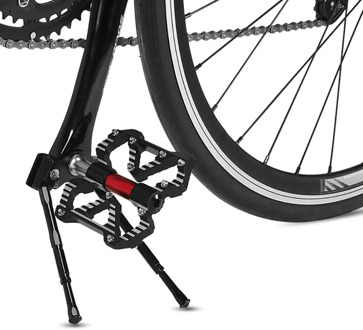 Adjustable MTB Road Bicycle Crank Kickstand Alloy Bike Crank Stand Pedal Kickstand Bike Bicycle Parking Support Stand Foot Brace