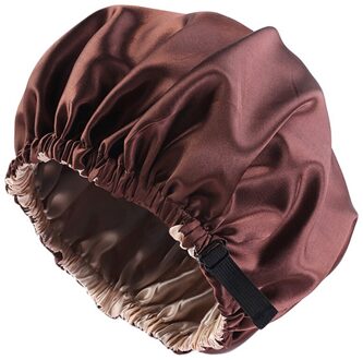 Adjustable Silk Satin Hair Cap For Sleeping Haircare Women Headwear Night Hat CF