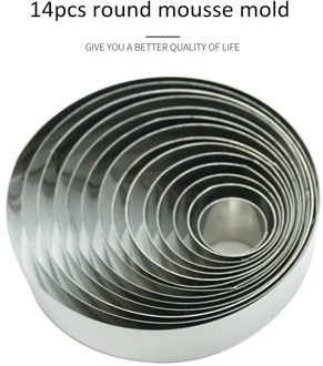 Adjustable Stainless Steel Cake Mold Salad mould Cookie Fondant Mousse Ring Baking Tool Round Bakeware Cake Decorating Tools