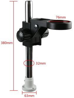Adjustable Stand Bracket 32MM Column 76mm Ring Holder For Binocular Trinocular Stereo Microscope
