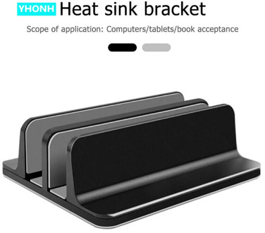 Adjustable Vertical Laptop Tablet Stand Bookshelf 2 Slots 1 Slot Aluminum Alloy Bracket Dual Notebook PC Desk Holder Support