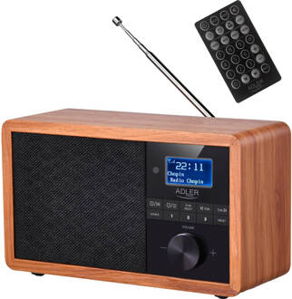 Adler AD 1184 - Retro DAB+, RDS en FM radio - afstandsbediening - Bluetooth - LCD display