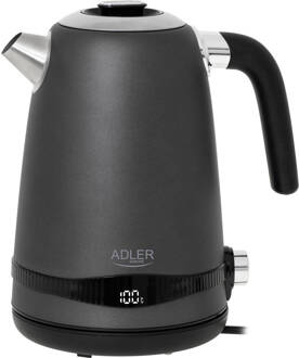 Adler AD 1295 Grijs - waterkoker - 1,7L met LCD-scherm en temperatuurregeling