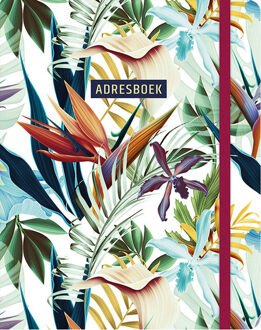 Adresboek (Groot) - Tropical - (ISBN:9789044753448)