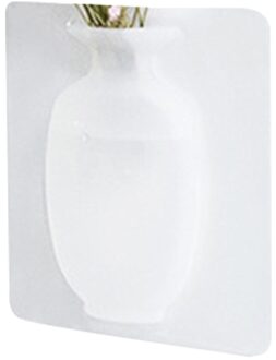 Adsorptie Magic Silicone Vaas Stok Muur Opknoping Vaas Stickers Glas Muur Koelkast Geen Spoor Plastic Vaas Sticker