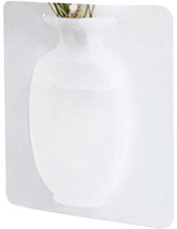 Adsorptie Magic Silicone Vaas Stok Muur Opknoping Vaas Stickers Glas Muur Koelkast Geen Spoor Plastic Vaas Sticker