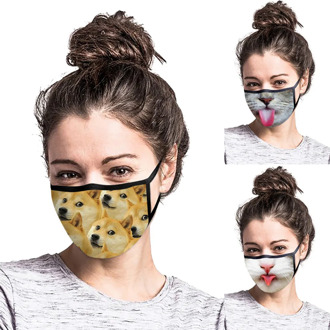 Adult Floral Print Adjustable Safet Protect Washable Cotton Mask Windproof Mouth-muffle Proof Washable Reusable Mascarilla