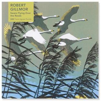 Adult Jigsaw Puzzle Robert Gillmor: Swans Flying Over The Reeds (500 Pieces) -  Flame Tree Studio (ISBN: 9781839648410)