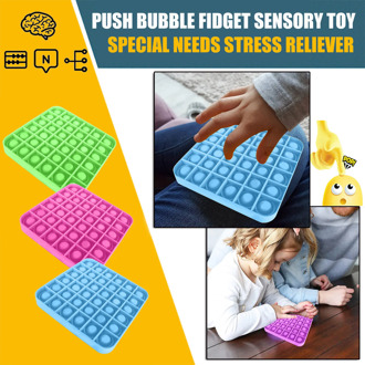 Adult Kids Funny Antistress Toys Push Bubble Fidget Sensory Toy Autism Special Needs Stress Reliever Toys Squishy антистресс 1PC