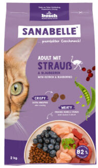 Adult met struisvogel en bosbessen kattenvoer 2 x 8 kg