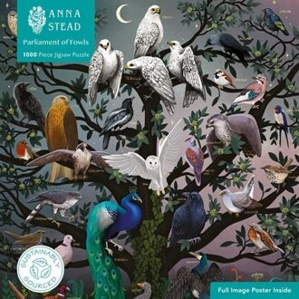 Adult Sustainable Jigsaw Puzzle Anna Stead: Parliament Of Fowls -  Flame Tree Studio (ISBN: 9781835625316)