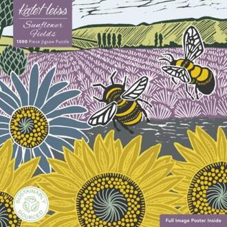 Adult Sustainable Jigsaw Puzzle Kate Heiss: Sunflower Fields -  Flame Tree Studio (ISBN: 9781804178997)