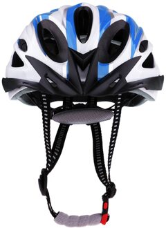 Adults Safety Helmet For Cycling Roller Inline Skating Rescue blauw wit