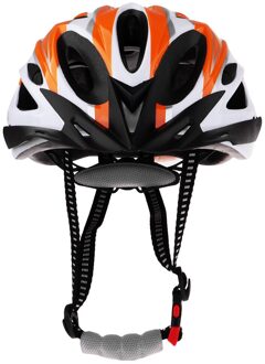 Adults Safety Helmet For Cycling Roller Inline Skating Rescue oranje wit