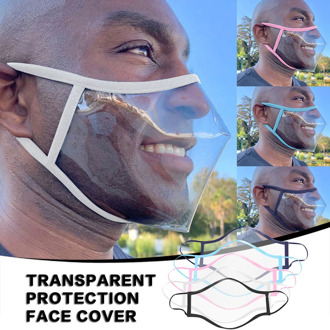Adults Transparent Face Mask With Clear Window Visible Eye Shield Filter Reusable Unisex Fashion Mouth Mascarillas