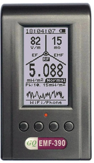 Advanced EMF 390V2 electromagnetic radiation detector 3-in-1 RF EMF390 Magnetic Field Meter Electric fiend Data Log