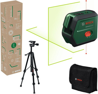 AdvancedLevel 2G Set Kruislijnlaser | Geïntegreerde Li-ion batterij + Opbergetui + Statief 1,2 m - 0603663GZ1