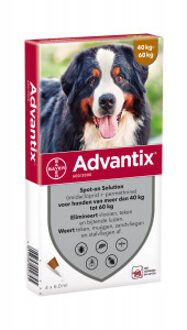 Advantix 600/3000 voor honden van 40 tot 60 kg 5 x 4 pipetten